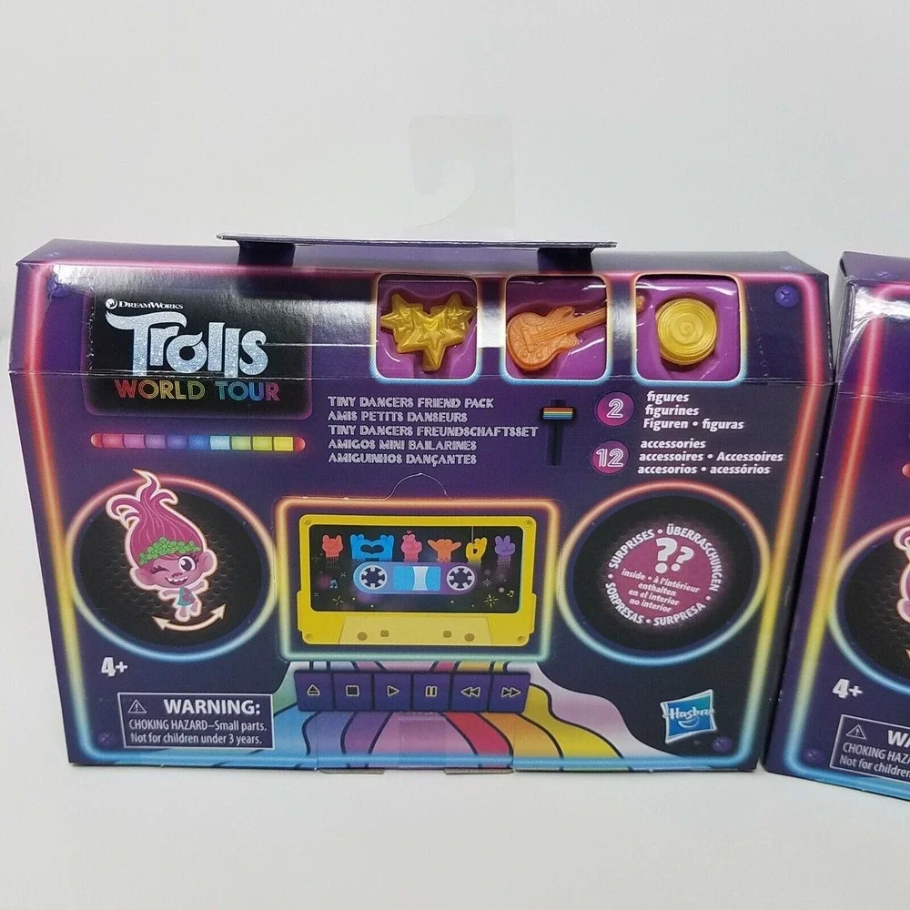 Trolls 2 Figurines world tour Tiny Dancers Friend Pack and 12 accessories 2 Pack